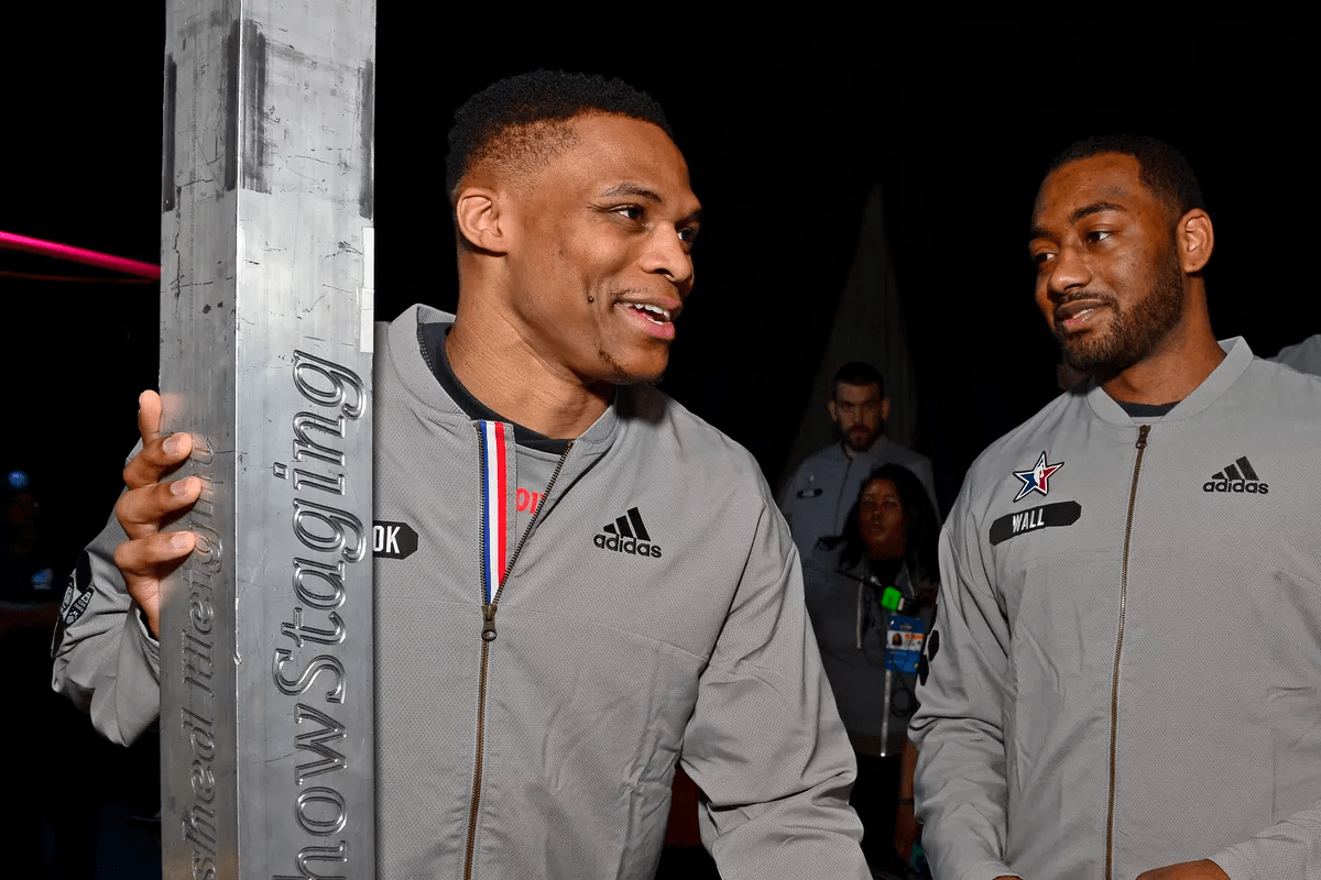  Russell Westbrook jouera aux Wizards la saison prochaine. John Wall rejoint James Harden aux Rockets. Photo : David Dow/NBAE via Getty Images