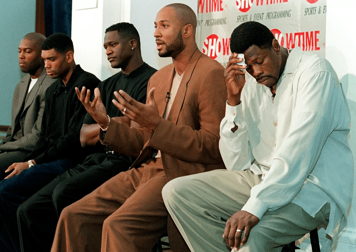 Patrick Ewing, Alonzo Mourning et Dominique Wilkins lors du lockout 1999. (Photo : Getty Images)